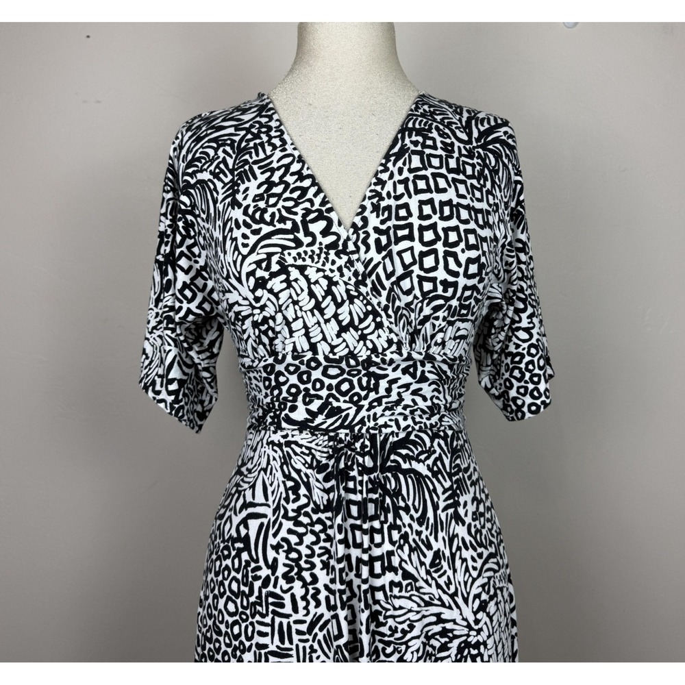 Lilly Pulitzer Parigi Maxi Dress Women S Onyx Home Slice Black White Jersey Boho - Picture 5 of 11